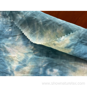 tie dyed linen print fabric